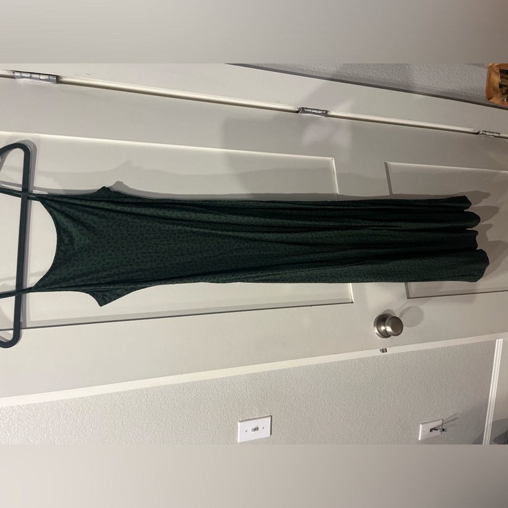 Green casual dress
